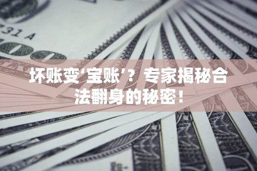 北京坏账变‘宝账’？专家揭秘合法翻身的秘密！