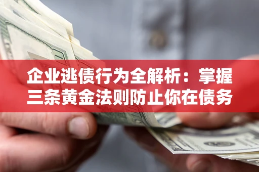 北京企业逃债行为全解析：掌握三条黄金法则防止你在债务乱局中“踩雷”
